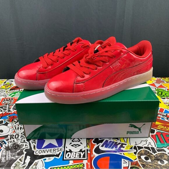 Puma Basket Red Ice Fade 5 Mens / 6.5 Womens - Picture 1 of 14